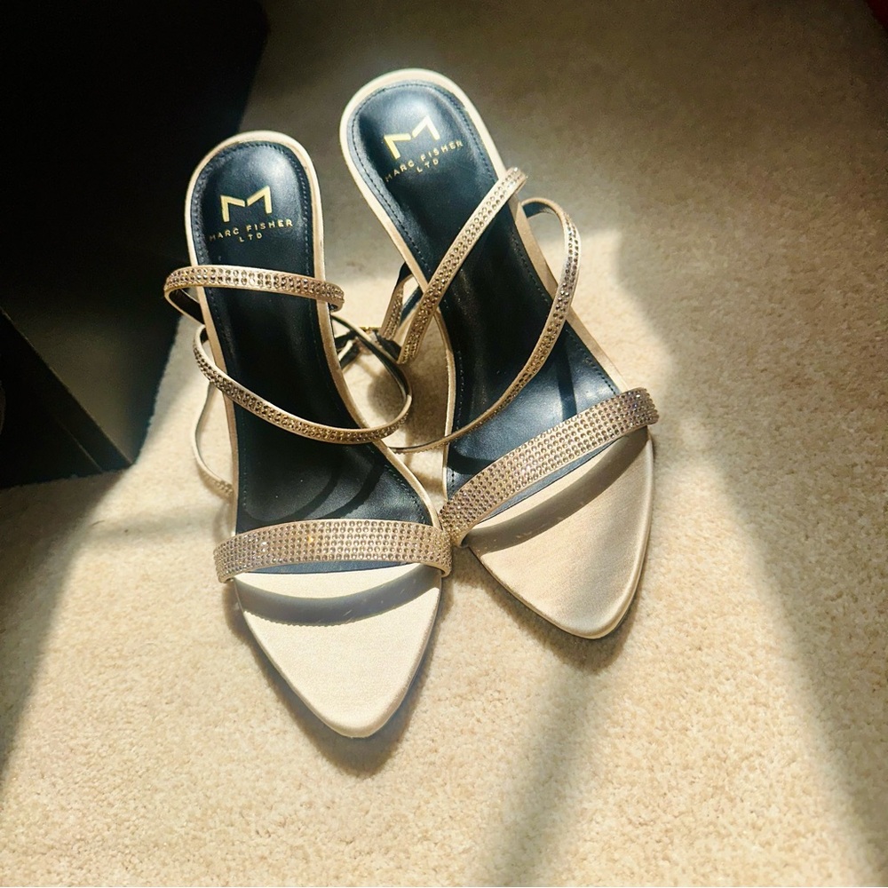 Marc Fisher Metallic Strappy Heels